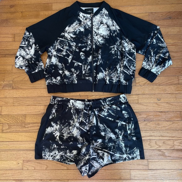80's! NWT Lovesick Torrid palm tree graphic print jacket and short set 2X - Picture 9 of 13